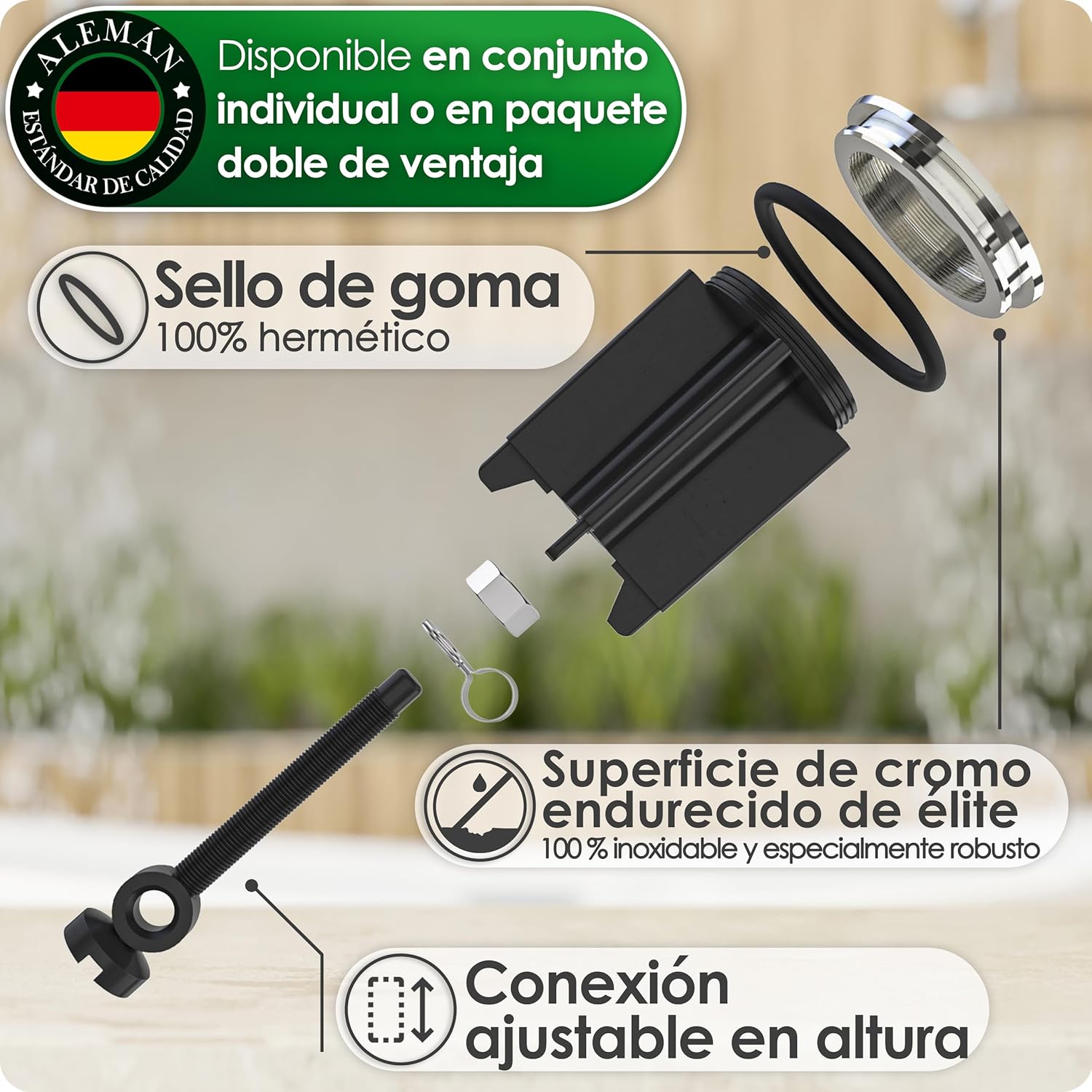Tapón de desagüe ajustable 40 mm Tapón de desagüe ajustable 40 mm